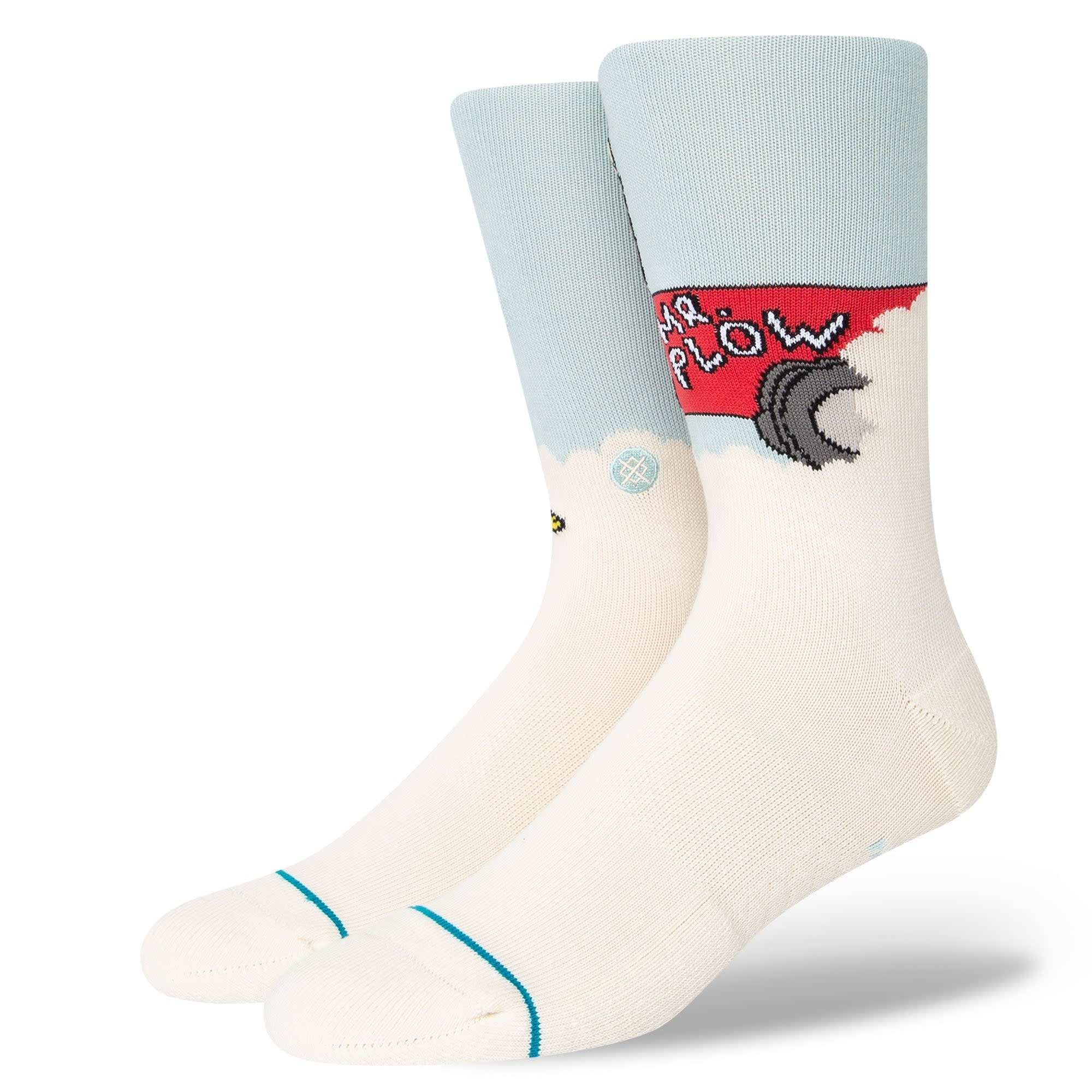 Stance The Simpsons Mr. Plow Crew Socks - Light Blue - Palm Isle Skate Shop