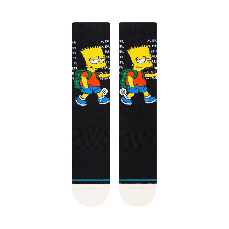 Stance The Simpsons Troubled Crew Socks - Black