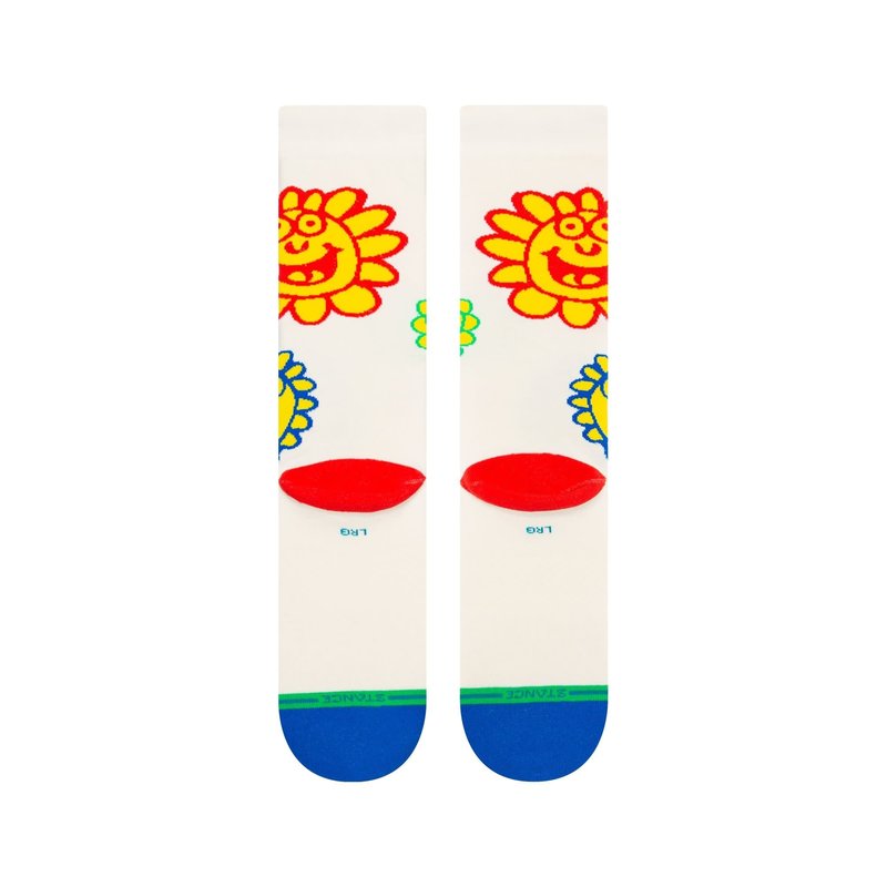 Stance Chaussettes Crew Keith Haring Happy Fields - Blanc Cassé