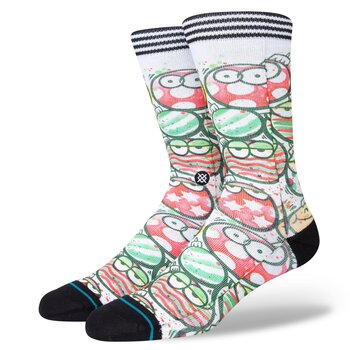 Stance Chaussettes Crew Kevin Lyons Ornament - Blanc