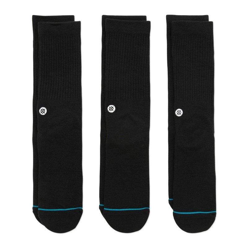 Stance Icon 3 Pack Crew Socks - Black