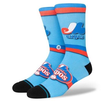 Stance Chaussettes Montreal Expos Cooperstown Crew - Bleu Pâle