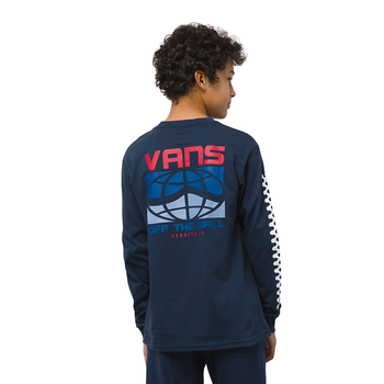 Vans Kids Vans Worldwide Long Sleeve T-Shirt - Dress Blues