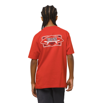 Vans Kids Sk8 Lock Up T-Shirt - Molten Lava