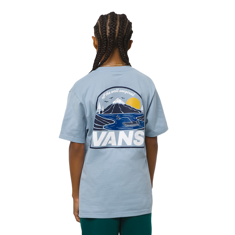 Vans Snowy Peak Scence T-Shirt d'Enfants - Bleu Ashley