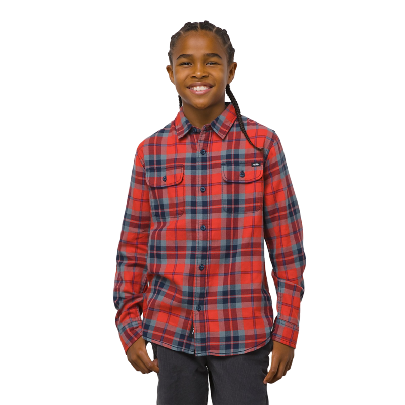 Vans Kids Sycamore Flannel Buttondown Shirt - Molten Lava