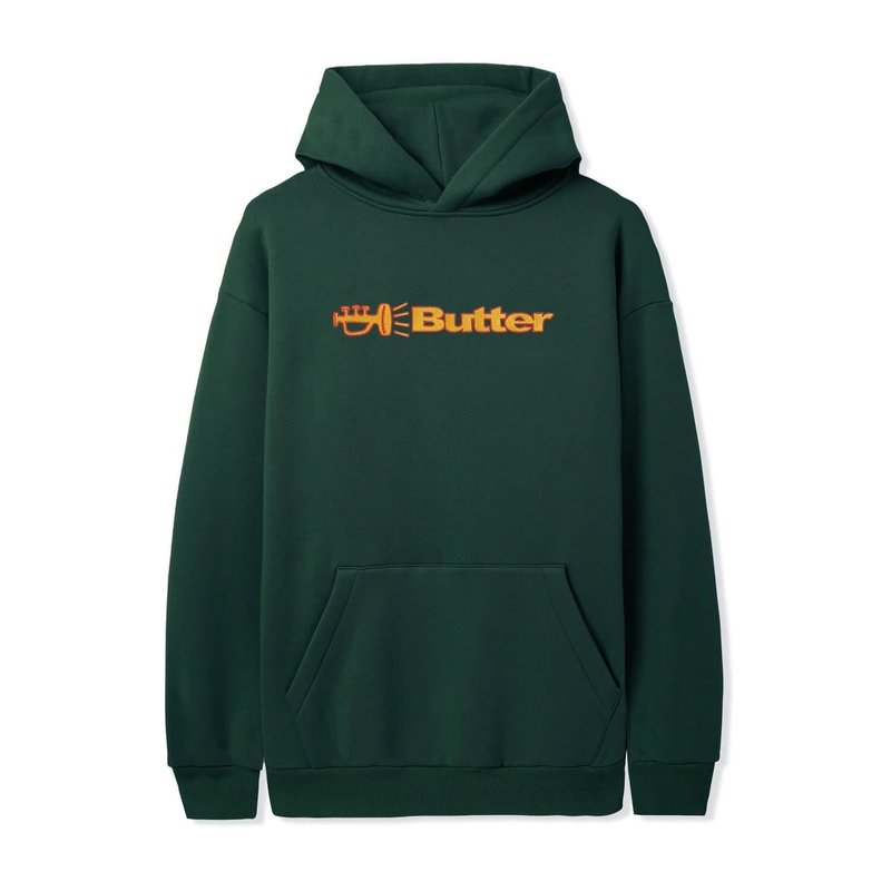 Butter Goods Horn Embroidered Logo Pullover - Forest Green