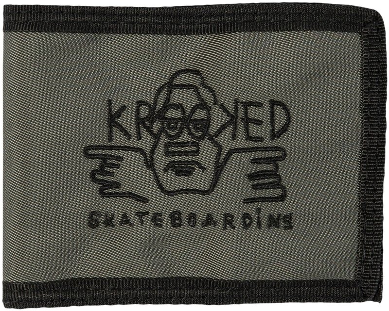 Krooked Arketype Raw Bifold Wallet - Charcoal/Black