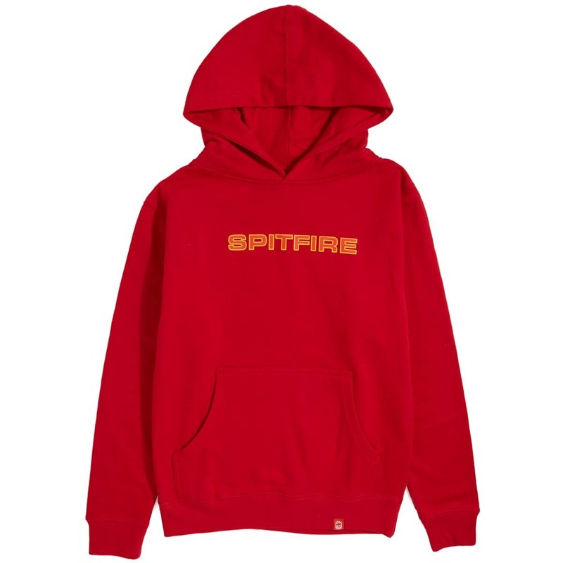 Spitfire Youth Classic '87 Pullover Hooded Sweatshirt - Red/Red/Gold