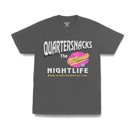 Quartersnacks Nightlife Tee - Charcoal