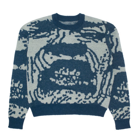 Fucking Awesome Teeth Knitted Sweater - Teal/White