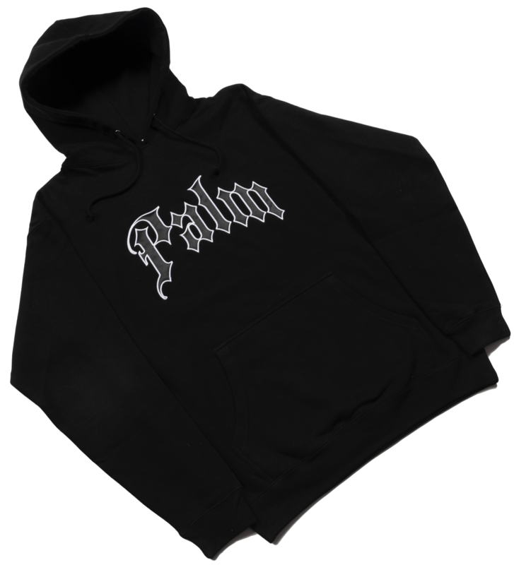 Palm Perrier Twill Embroidered Hood - Black