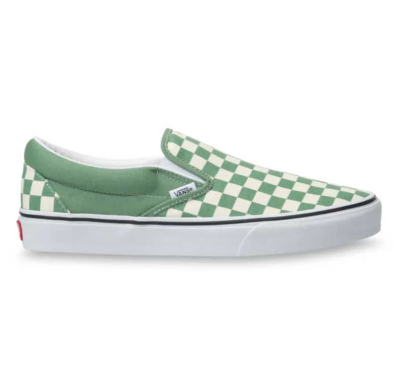 Vans Classic Slip-On - Shale/True White Checkerboard