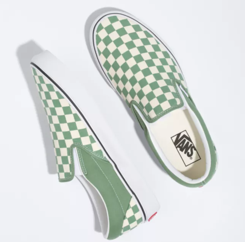 Vans Classic Slip-On - Shale/True White Checkerboard