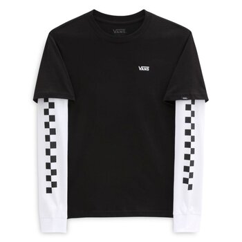 Vans T-Shirt Manches Longues Enfant Long Check Twofer - Noir/Noir