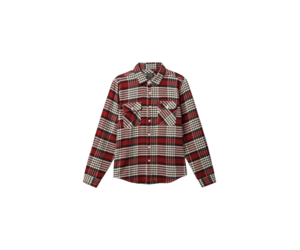 Brixton Bowery L/S Flannel - Island Berry/Whitecap/Black - Palm