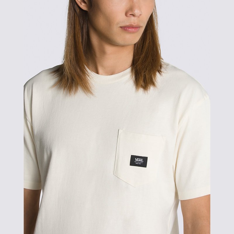 Vans Woven Patch Pocket T-Shirt - Antique White