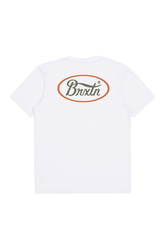 Brixton Parsons T-Shirt Tailleur M/C - Blanc/Olive Surplus