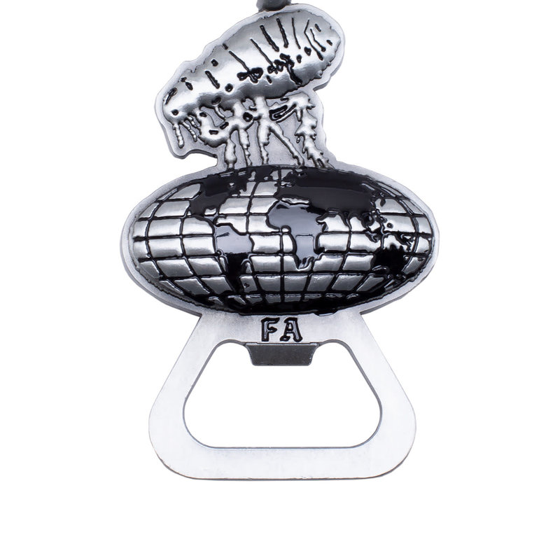 Fucking Awesome Flea The World Bottle Keychain - Stainless Steel