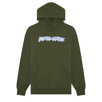 Fucking Awesome Cut Out Logo Hoodie - Army Green