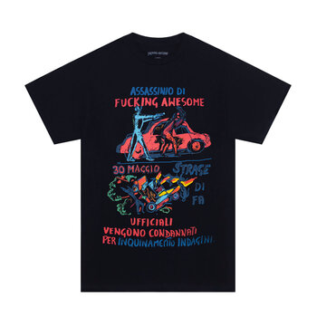 Fucking Awesome Car Explosion T-Shirt - Noir