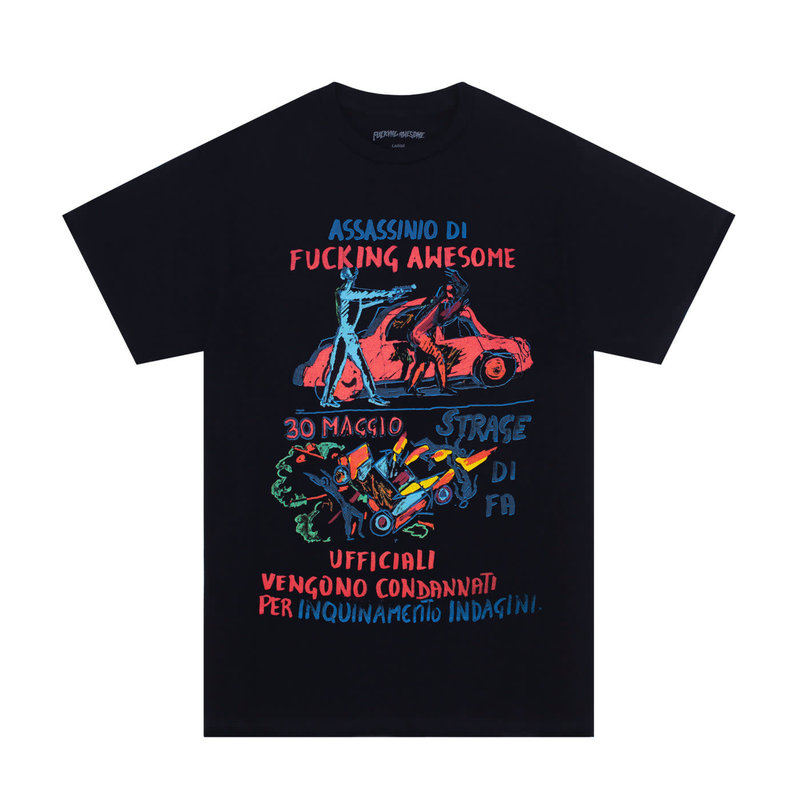 Fucking Awesome Car Explosion Tee - Black