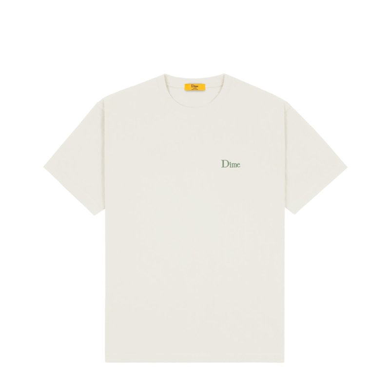 Dime Classic Small Logo T-Shirt - Rice - Palm Isle Skate Shop