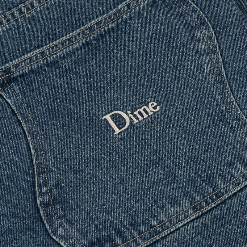 Dime Baggy Denim Pants - Stone Washed - Palm Isle Skate Shop