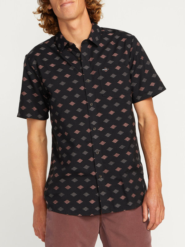 Volcom Stackstone Short Sleeve Shirt - Rinsed Black