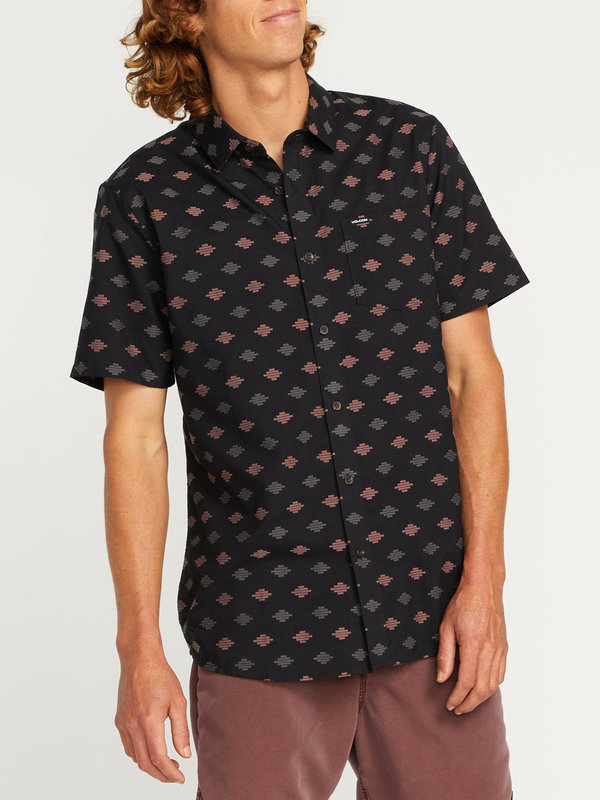 Volcom Stackstone Short Sleeve Shirt - Rinsed Black