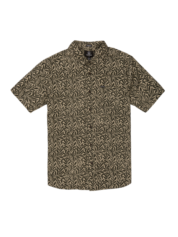 Volcom Falling Leaf Short Sleeve Shirt - Pewter