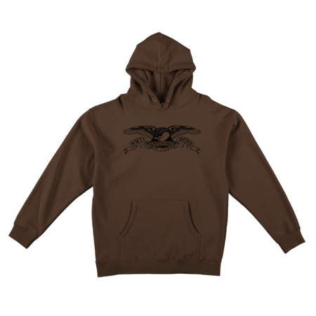 AntiHero Basic Eagle Pullover Hooded Sweatshirt - Brown/Black