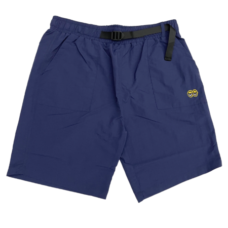Krooked Eyes Nylon Custom Shorts - Navy/Yellow