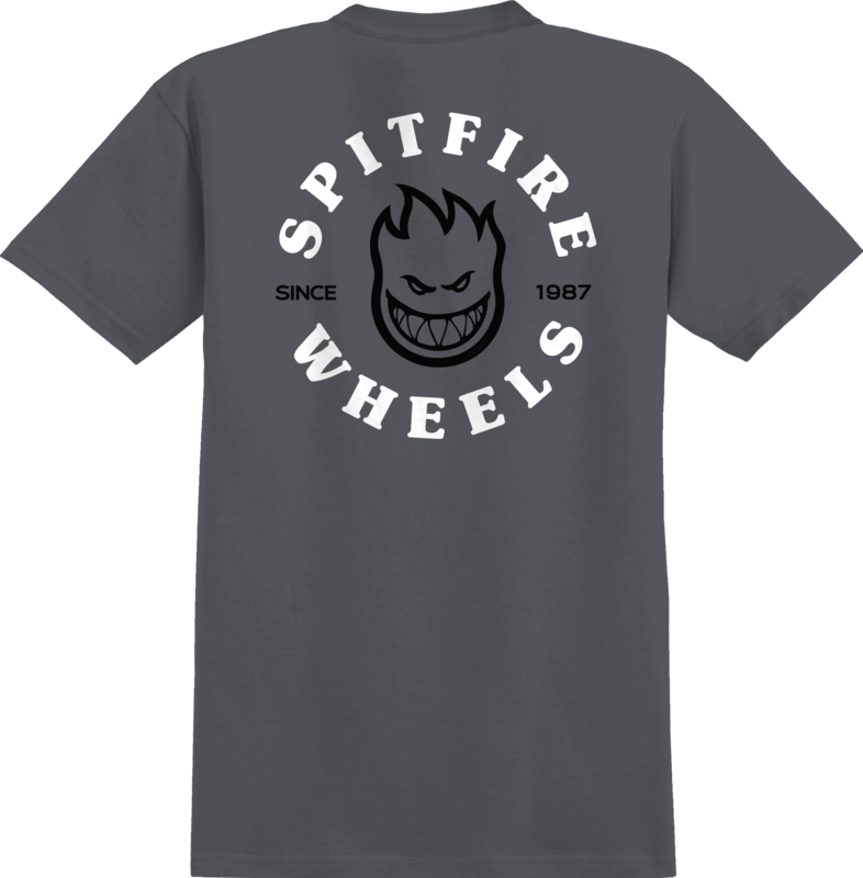 Spitfire Youth Classic Bighead T-Shirt - Charcoal/Black/White