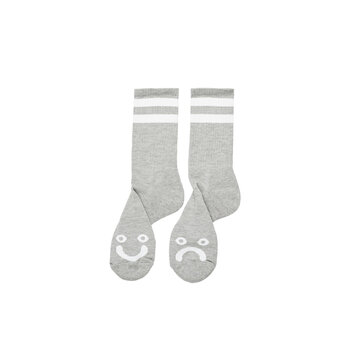 Polar Skate Co. Happy Sad Socks - Heather Grey
