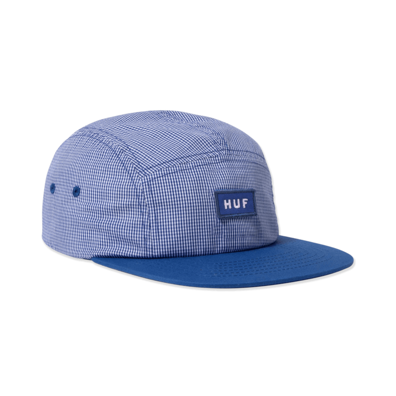 HUF Micro Gingham Box Logo Volley Hat - Cobalt
