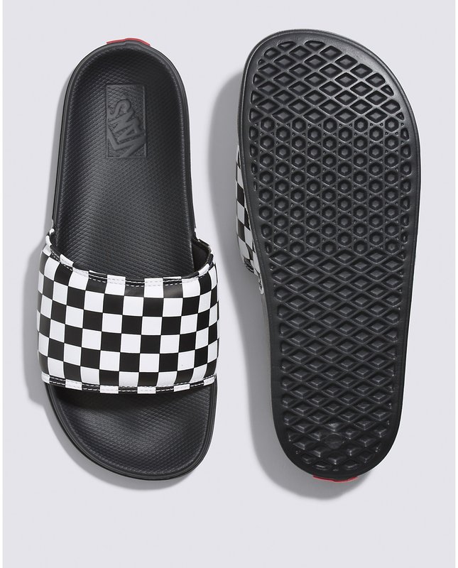 Vans Checkerboard La Costa Slide-On Sandal - True White/Black