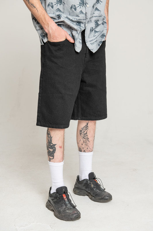 Theories Plaza Jeans Shorts - Black