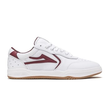 Lakai Atlantic - White/Burgundy Leather