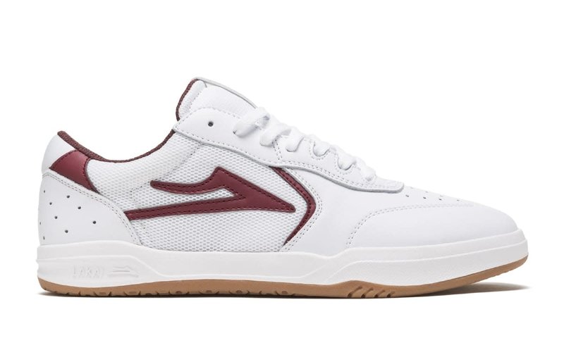 Lakai Atlantic - White/Burgundy Leather