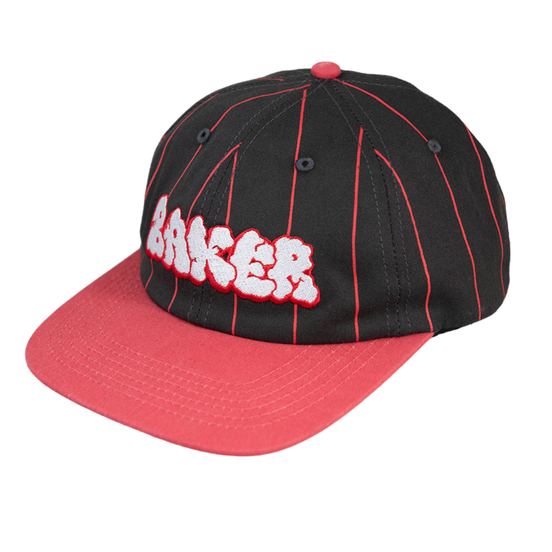 Baker Bubble Pin Snapback - Black/Red