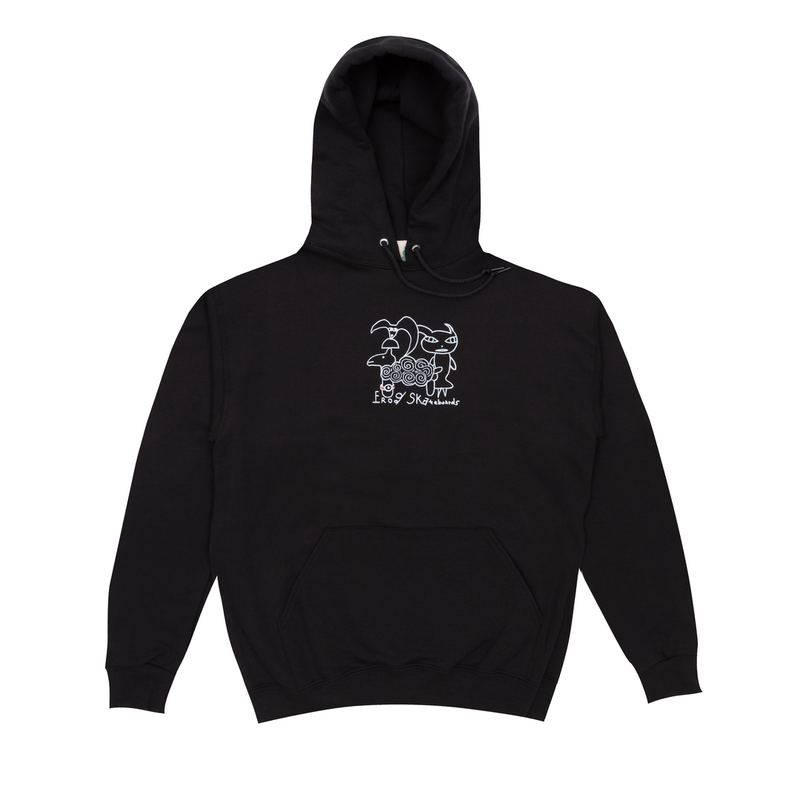 Frog Sheep Friends Hoodie - Black