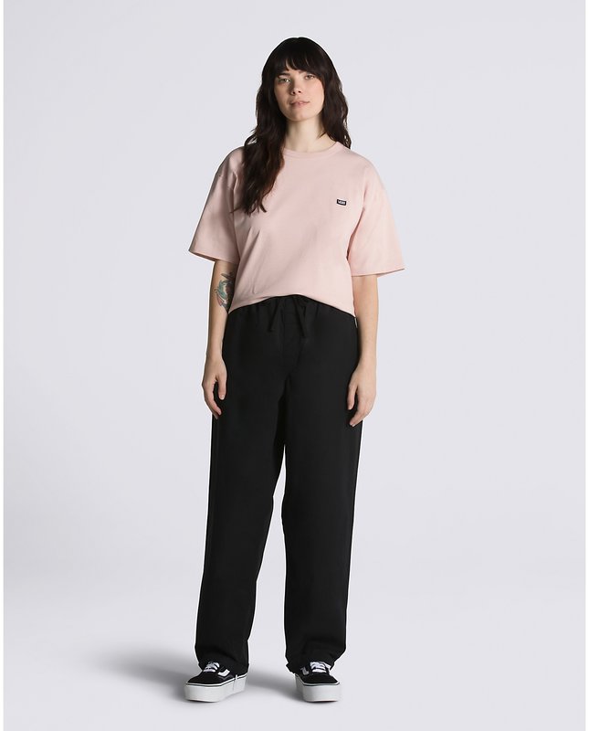 ASOS DESIGN baggy corduroy pants in black