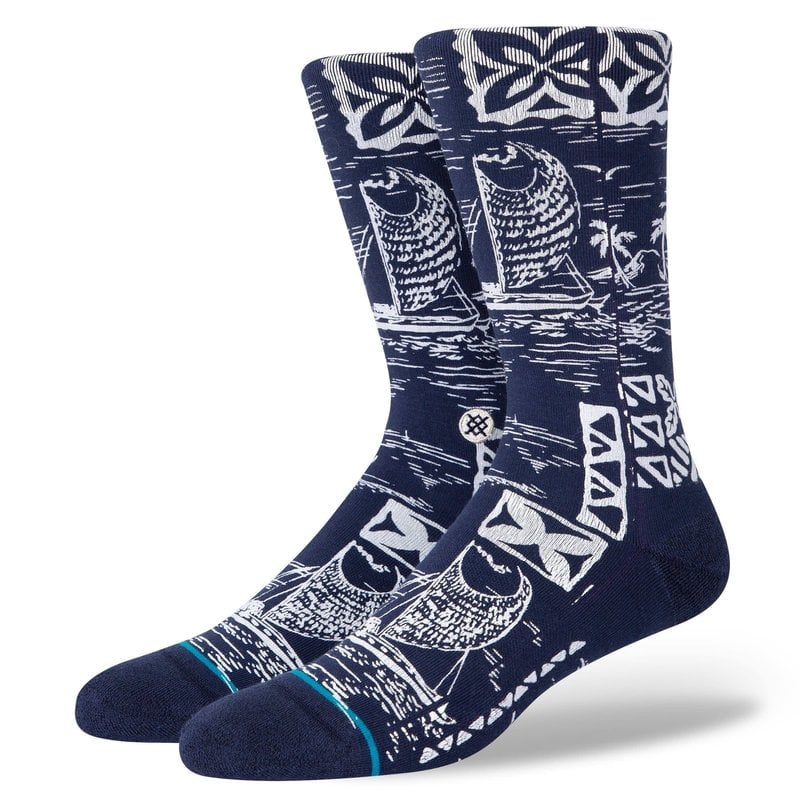 Stance Hawaii Pattern Crew Socks - Blue