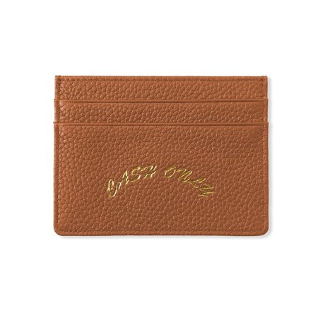 Cash Only Leather Wallet - Tan