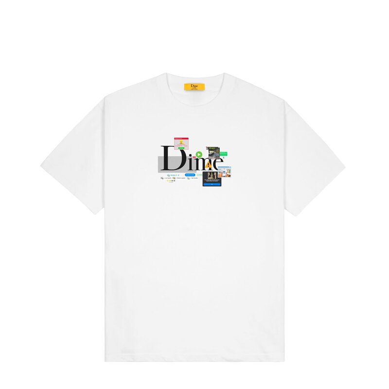 Dime Classic Adblock T-Shirt - White - Palm Isle Skate Shop