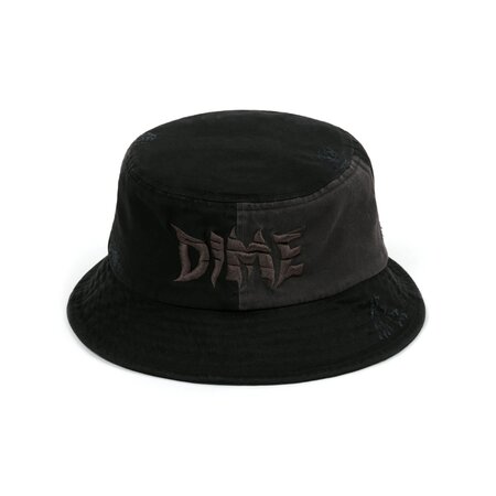 Dime Split Distressed Bucket Hat - Black