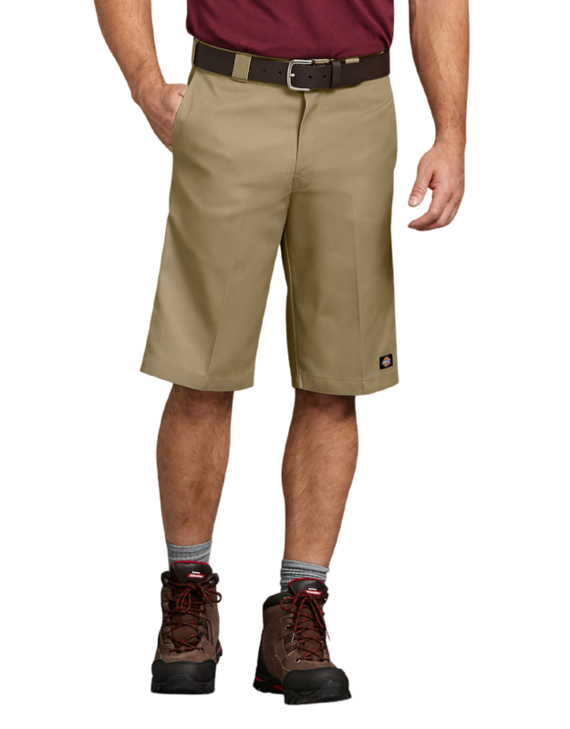 Dickies Relaxed Fit Multi-Pocket Work Shorts 13" - Military Khaki (KH)