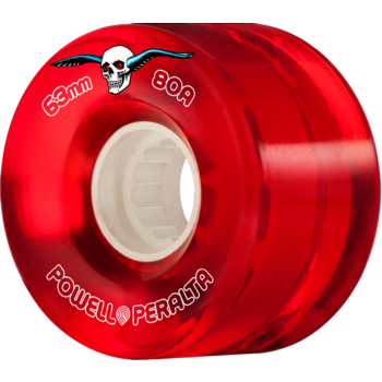 Powell Peralta Clear Cruiser Wheels Red 80A - 63mm