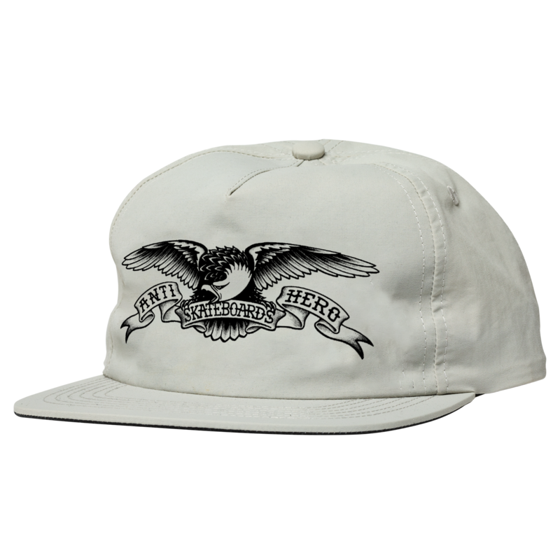 AntiHero Basic Eagle Snapback - Light Grey/Black